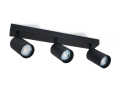 Corp de iluminat cu halogen montat pe zid de perete și tavan LED Spoti x3 - Negru