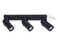 Corp de iluminat cu halogen montat pe zid de perete și tavan LED Rita x3 - Negru