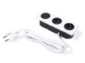 Priză electrică blat încastrat 2x230V + 2xUSB triplă - Albă