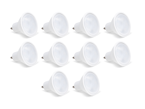 Set 10 Bec LED GU10 5W - Alb neutru (4500K)