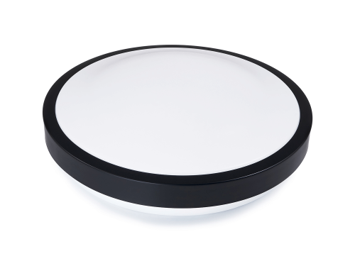 Plafonieră rotundă montată pe zid Solen 24W 4000K - Negru