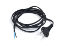 Ștecher plat cu cablu de alimentare 2x0,75mm 1.9m - Neagră