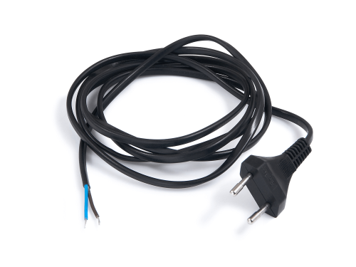 Ștecher plat cu cablu de alimentare 2x0,75mm 1.9m - Neagră