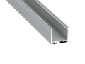 Profil de aluminiu DILEDA pentru benzile LED - Argintiu anodizat - 1m