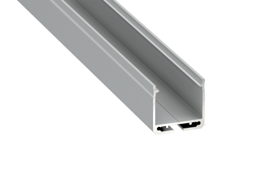 Profil de aluminiu DILEDA pentru benzile LED - Argintiu anodizat - 2m