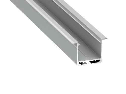 Profil de aluminiu inDILEDA pentru benzile LED - Argintiu anodizat - 2m