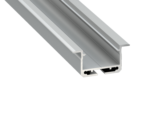 Profil de aluminiu inSILEDA pentru benzile LED - Argintiu anodizat - 1m 