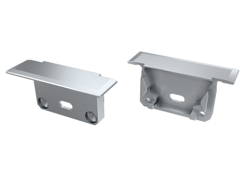 Obturator pentru profil inSILEDA cu orificiu - Argintiu