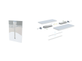Profil de aluminiu MONO pentru benzile LED - Argintiu anodizat - 2m