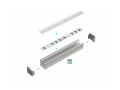 Profil de aluminiu RUNO pentru benzile LED - Argintiu anodizat - 2m