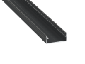 Profil de aluminiu DUAL pentru benzile LED - Negru - 2m