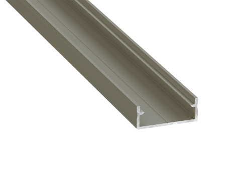 Profil de aluminiu DUAL pentru benzile LED - Inox - 1m