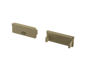 Obturator pentru profil DUAL cu orificiul trasat - Inox