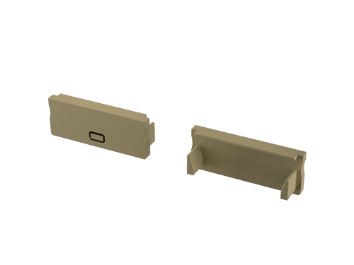 Obturator pentru profil DUAL cu orificiul trasat - Inox