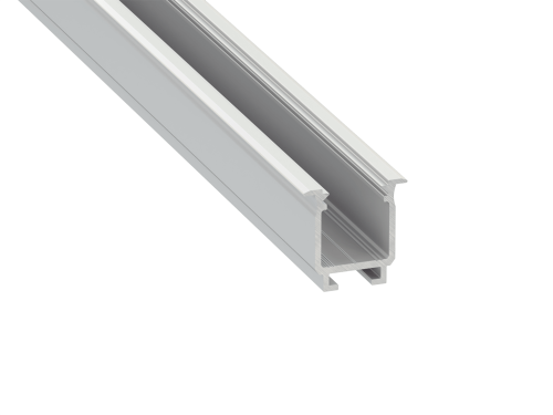 Profil de aluminiu W pentru benzile LED - Argintiu brut - 2m