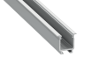 Profil de aluminiu W pentru benzile LED - Argintiu anodizat - 1m