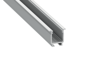 Profil de aluminiu W pentru benzile LED - Argintiu anodizat - 1m