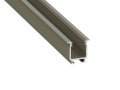 Profil de aluminiu W pentru benzile LED - Inox - 2m