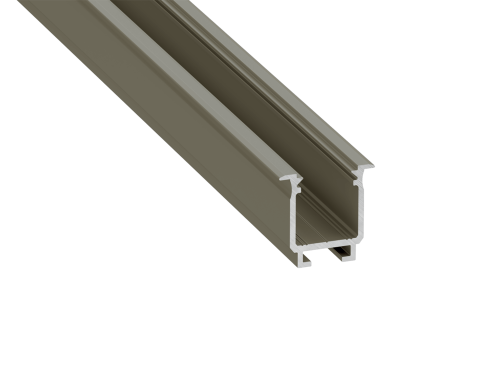 Profil de aluminiu W pentru benzile LED - Inox - 2m