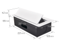Priza încastrată în blatul biroului cu 3x prize 230V Multibox 1 - Alb