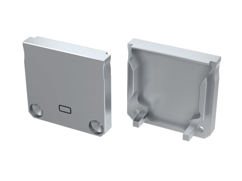 Obturator pentru profil DILEDA cu orificiul trasat - Argintiu