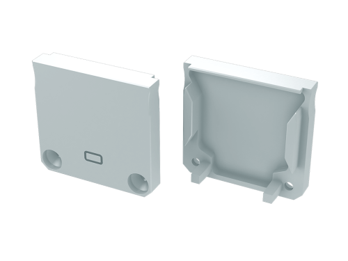 Obturator pentru profil DILEDA cu orificiul trasat - Alb