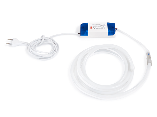 Set bandă LED 24V | 2835 | 120LED  | 2m | IP67 | NEON | 6000K + alimentator 24V 24W + Ștecher cu cablu de alimentare 1.9m