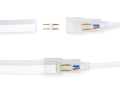  Set bandă LED 24V | 2835 | 120LED | 2m | IP67 | NEON | Albastră + alimentator 24V 24W + Ștecher cu cablu de alimentare 1.9m