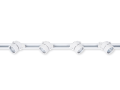 Conjunctul Steka Violet cu lampă pe șină LED GU10 x4 + șină de cablu de 2m - Alb