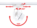 Conjunctul Steka Violet cu lampă pe șină LED GU10 x4 + șină de cablu de 2m - Alb