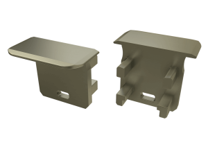 Obturator pentru profil W cu capac Basic cu orificiu - Inox