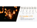Set: Ghirlandă grădină 15m 15xE27 + 15x Bec cu LED E27 1.3W filament