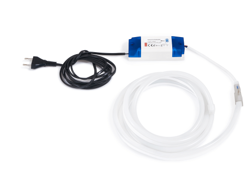 Set bandă LED 24V | 2835 | 120LED  | 2m | IP67 | NEON | 4500K + alimentator 24V 24W + Ștecher cu cablu de alimentare 1.9m