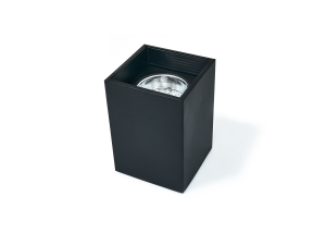 Corp de iluminat montat pe zid pătrat E27 K11 - Negru