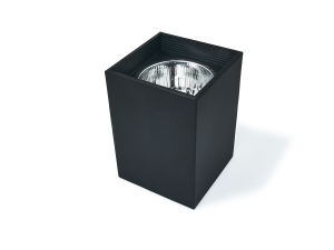 Corp de iluminat montat pe zid pătrat E27 K14 - Negru