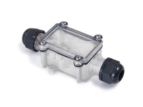 Conector cablu etanș ZH-0108 230V 3PIN CSJ 3x1.5 cutie transparentă IP68