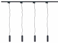 Set Steka Ring lampă de șină LED GU10 x4 + șină conductor 2m - Negru