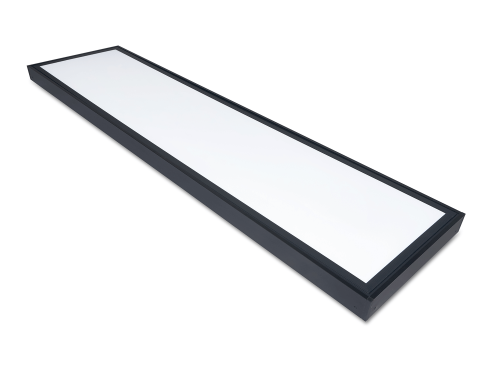 Set Panou pentru tavan casetat LED 120x30 50W - Alb neutru (4000K) + Ramă din aluminiu Negru