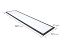 Set Panou pentru tavan casetat LED 120x30 50W - Alb neutru (4000K) + Ramă din aluminiu Negru