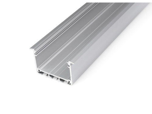 Profil de aluminiu INSO pentru benzile LED - Argintiu brut - 1m