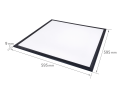 Set complet panou pentru casetă LED 60x60 40W Negru - Alb neutru (4500K) + ramă