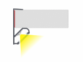 Profil din aluminiu Q18 pentru benzi LED - Argintiu brut - 1m