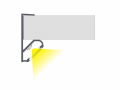 Profil din aluminiu Q18 pentru benzi LED - Argintiu brut - 1m