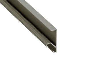 Profil de aluminiu Q18 pentru benzi LED - Inox - 2m