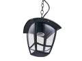 Lampa de fațadă - aplica de grădină - corp de iluminat exterior E27 LED Niko - Atârnată - Neagră