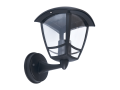 Lampă de fațadă - aplica de grădină - corp de iluminat exterior E27 LED Niko - Montare pe perete în partea de sus - Neagră