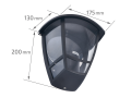Lampa de fațadă - aplica de grădină - corp de iluminat exterior E27 LED Niko - Montare pe perete - Neagră