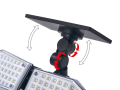 Proiector cu senzor de mișcare - halogen LED Solar 15W - Negru - Alb rece (6000K)
