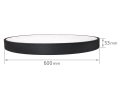 Panou LED rotund montat pe zid LED Big 72W - Negru - Alb neutru (4500K)