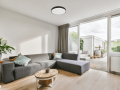 Panou LED rotund montat pe zid LED Big 72W - Negru - Alb neutru (4500K)